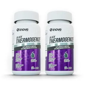 Termogênico Inove Nutrition Thermogenize Black - Cafeína + L-Carnitina + Cromo - 30 Cápsulas