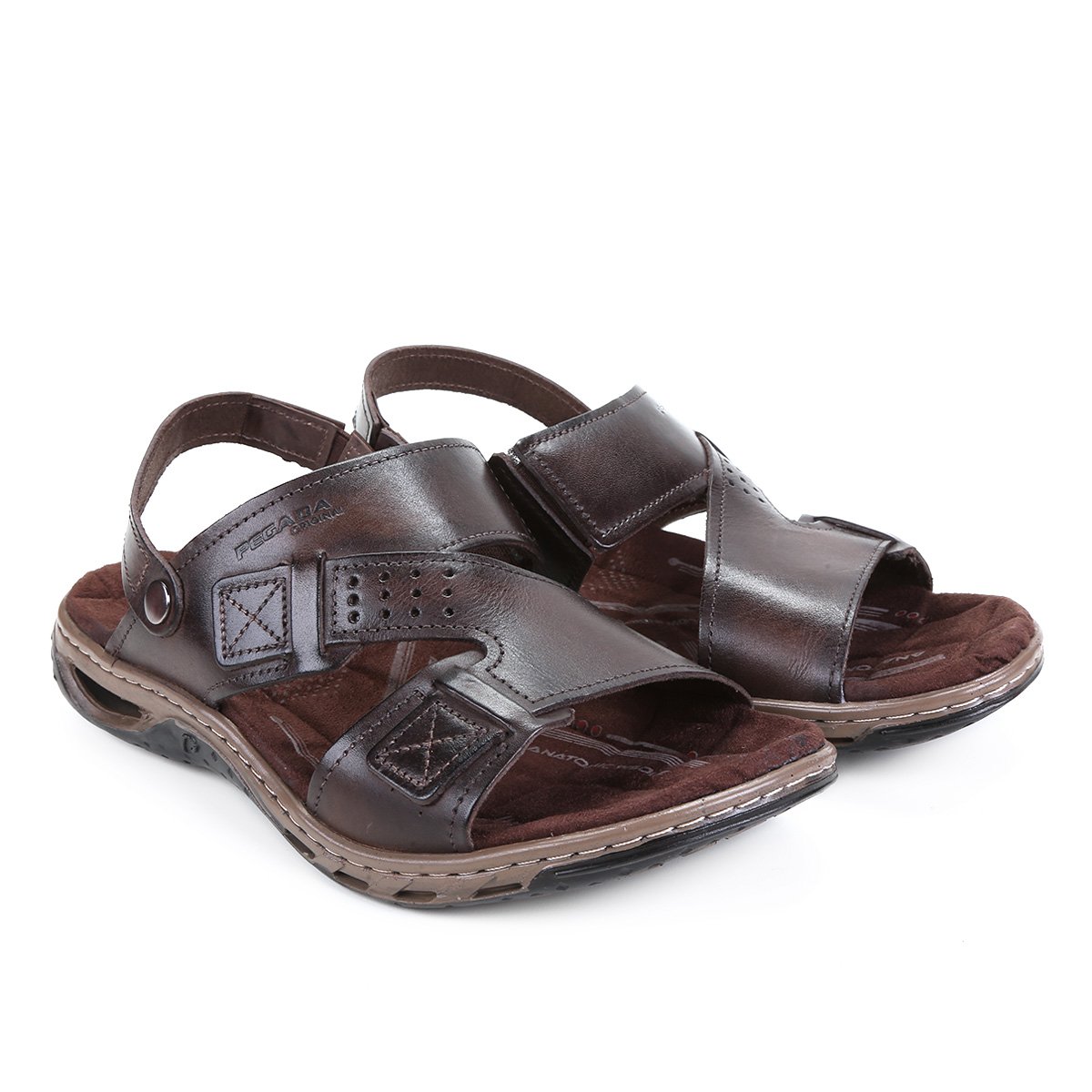 Chinelo Couro Pegada Básico Masculino
