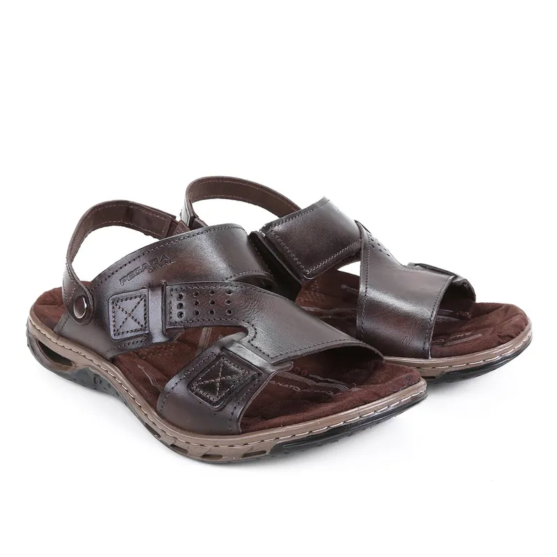 Chinelo Couro Pegada Básico Masculino