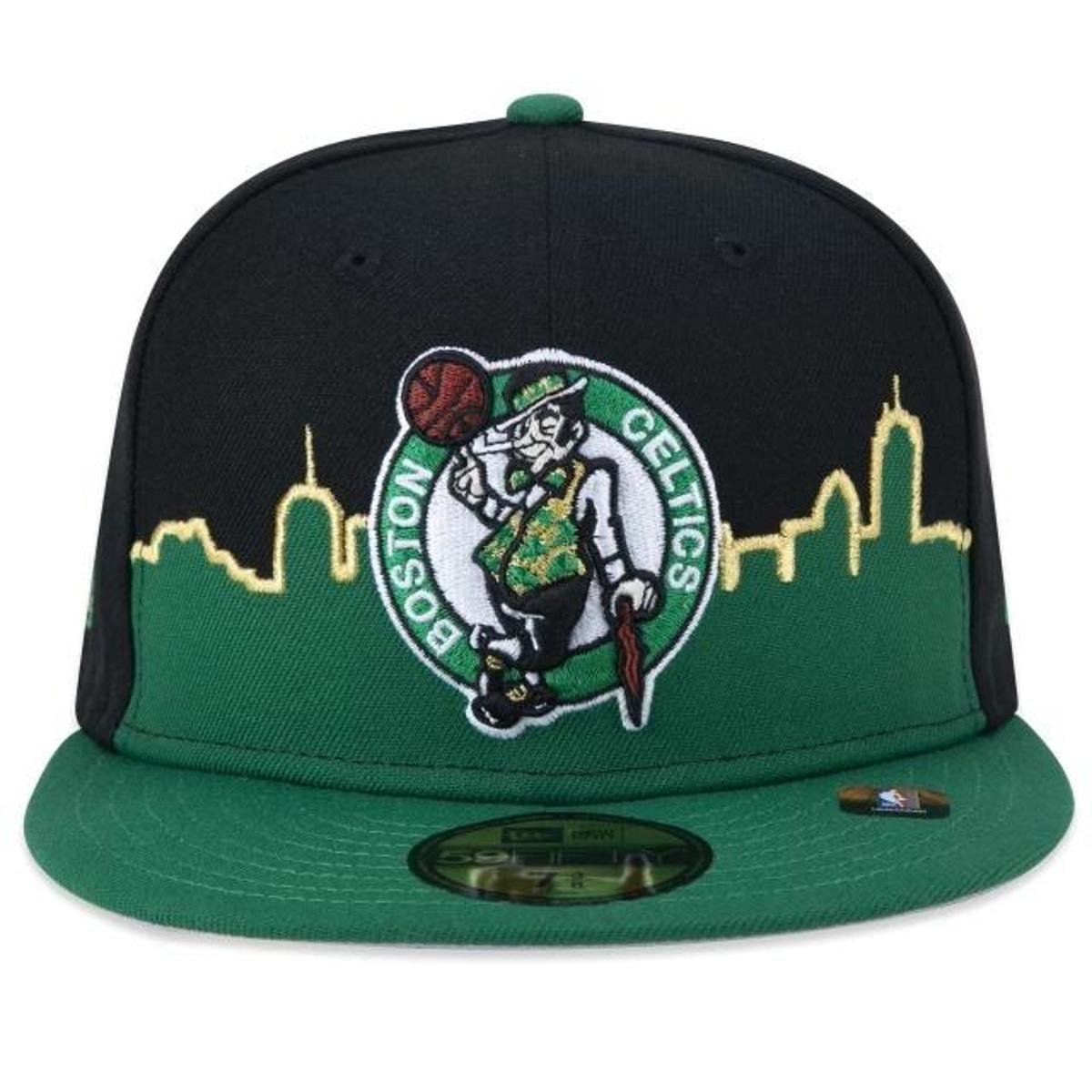 BONÉ NEW ERA 5950 BOSTON CELTICS TIP-OFF PRETO VERDE