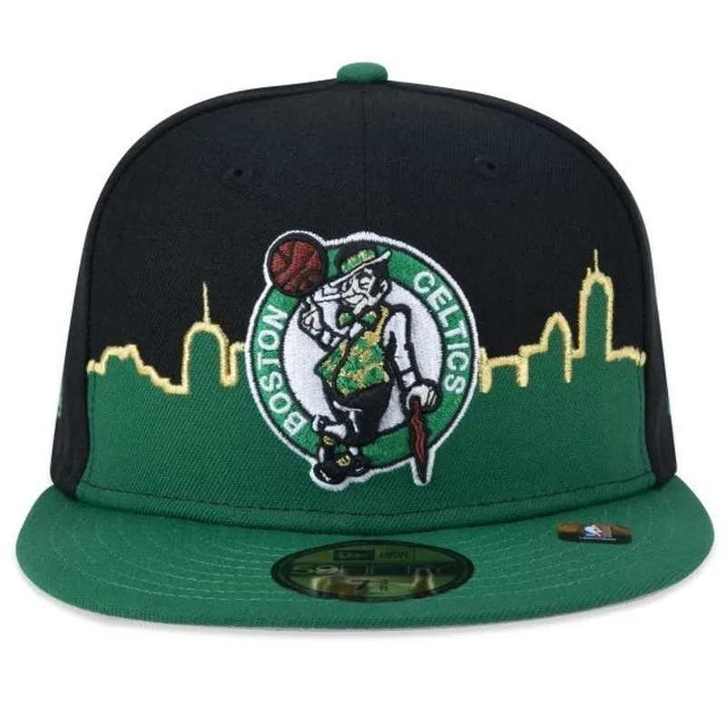 BONÉ NEW ERA 5950 BOSTON CELTICS TIP-OFF PRETO VERDE