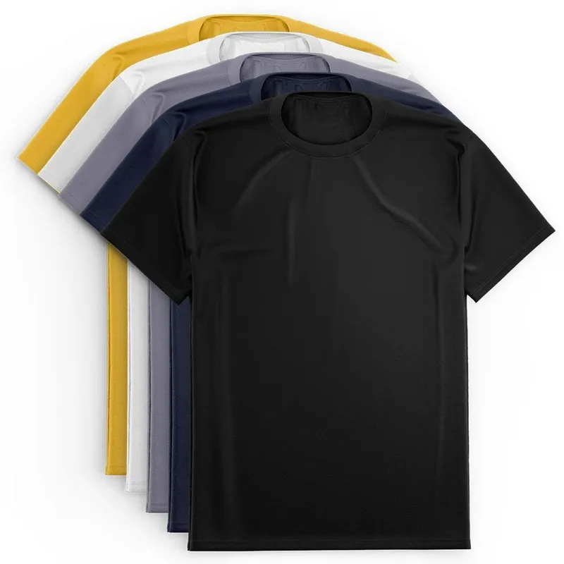 Kit 5 Camisetas Via Basic Dry Academia Proteção Solar UV Masculina