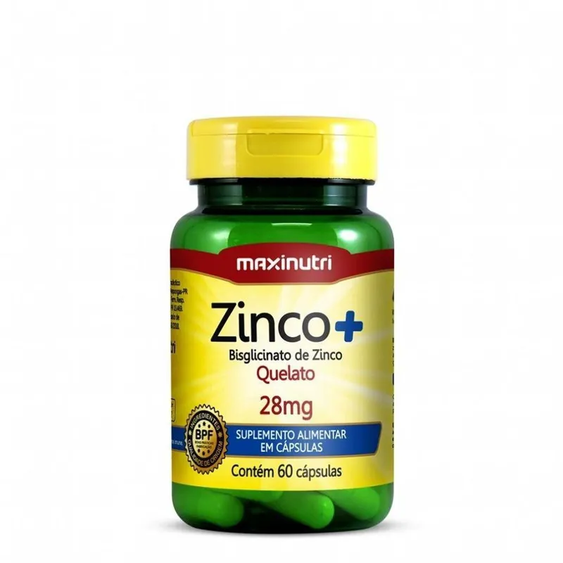 Zinco + Bisglicinato de Zinco Quelato 28mg (60 caps)