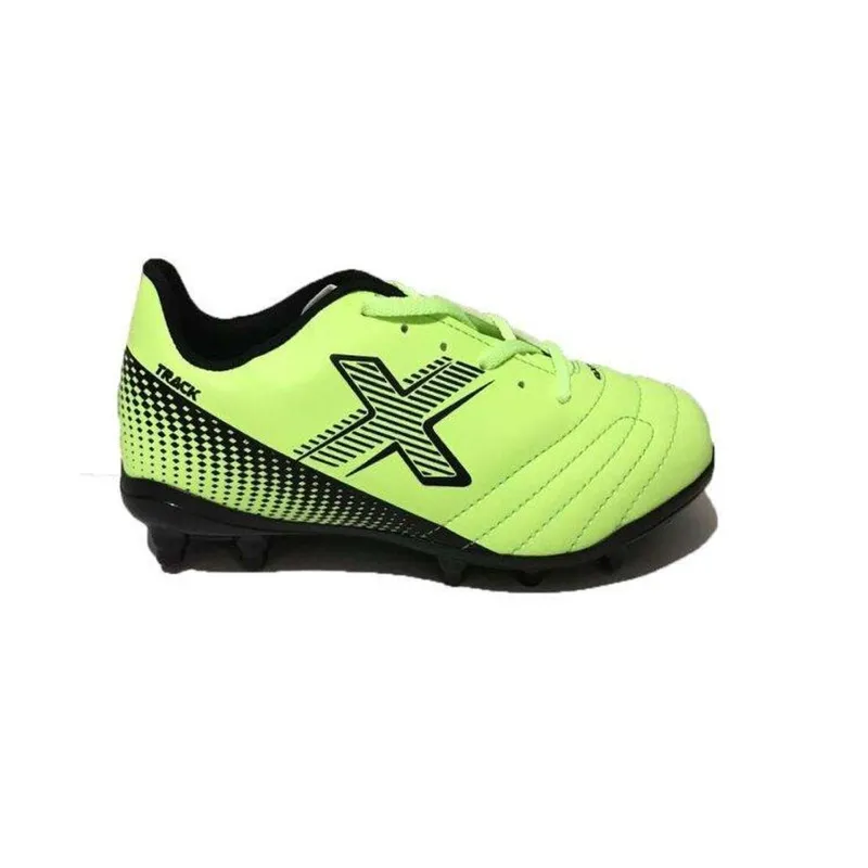 Chuteira Campo Oxn Track Fit Attak PVC - Verde claro - 40