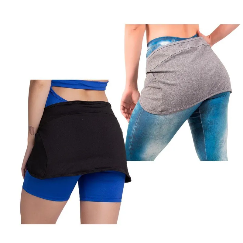 KIT 2 Tapa Bumbum Para Academia Vekyo Liso Fecho Treino Fitness Tamanho:M;Cor:;Gênero:Feminino