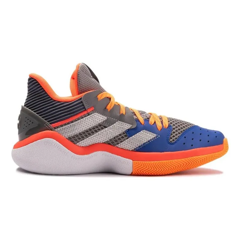 TENIS MASCULINO ADIDAS HARDEN STEPBACK FW8483 CINZA LARANJA