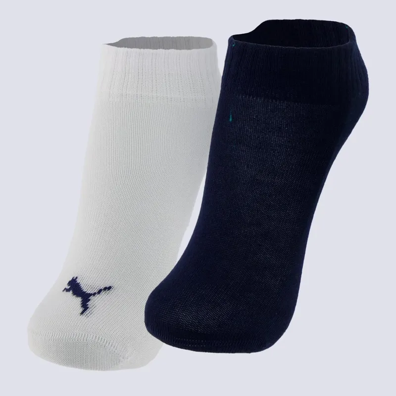 Kit Meia Puma Cano Baixo 2 Pares Infantil