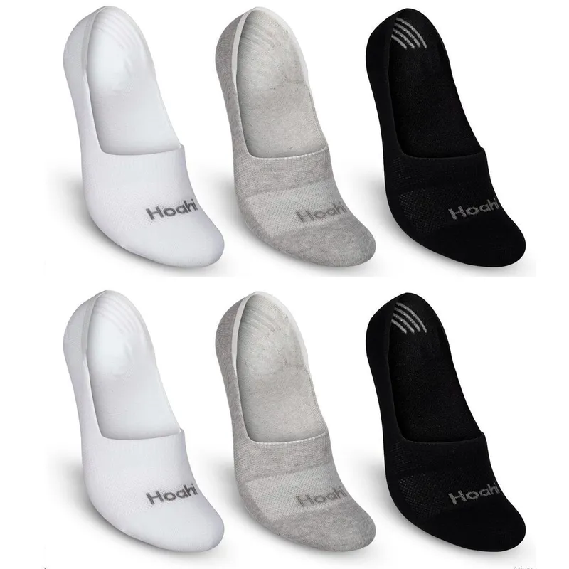 Kit 6 Pares Meias Soquete Invisível Cano Baixo Curto Em Algodão Meia Com Silicone Não Escorrega