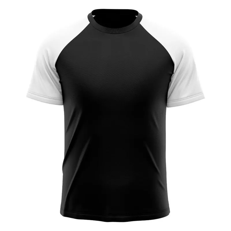 Camiseta Masculina Raglan Dry Proteção Solar UV Lisa Academia Ciclismo Esporte