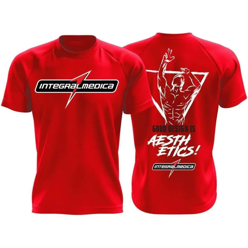 Camisa Vermelha Esportiva de Academia - Modelo Zyzz - Integralmédica