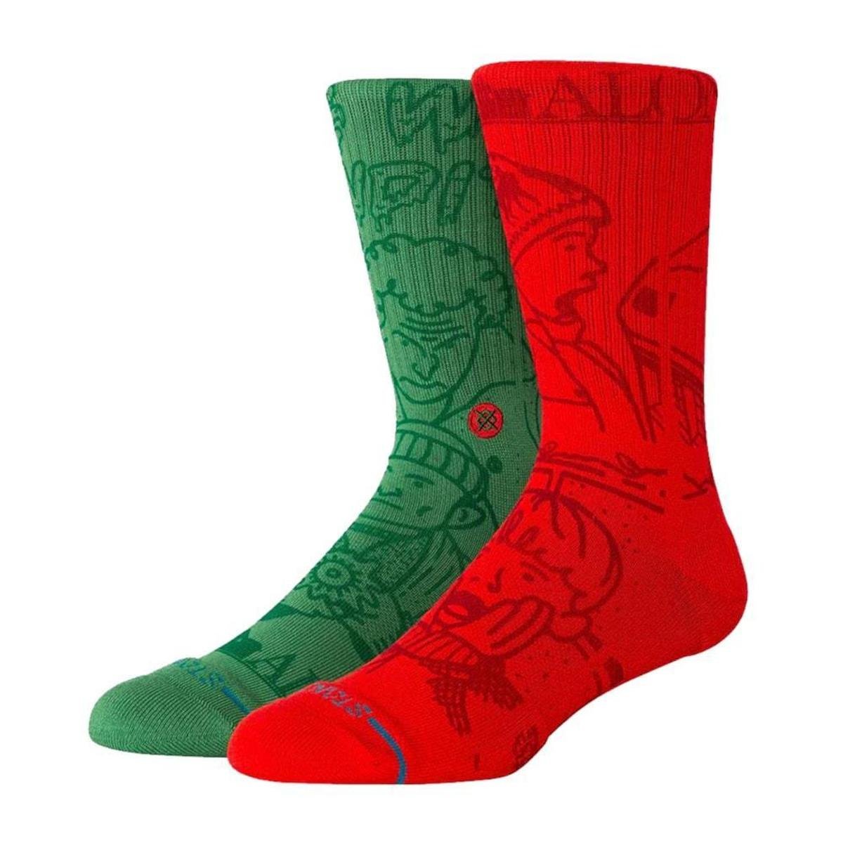 Meia Stance Home Alone Crew Multicoloridas