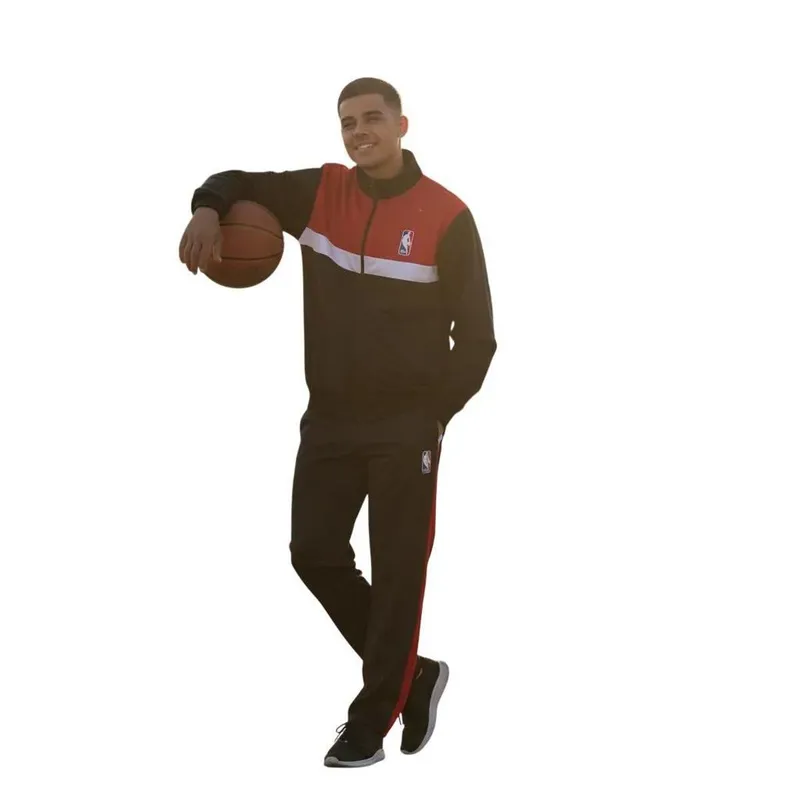 AGASALHO MASCULINO TRILOBAL NBA LOGOMAN CARTIER PRETO VERMELHO