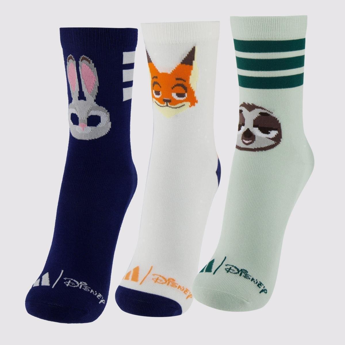 Kit Meia Adidas LK DY ZOO 3 Pares Infantil