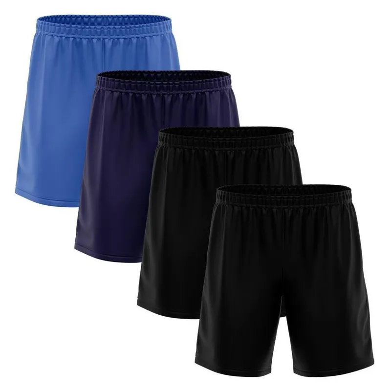 Kit 4 Shorts Masculino Esporte Treino Futebol Academia Liso