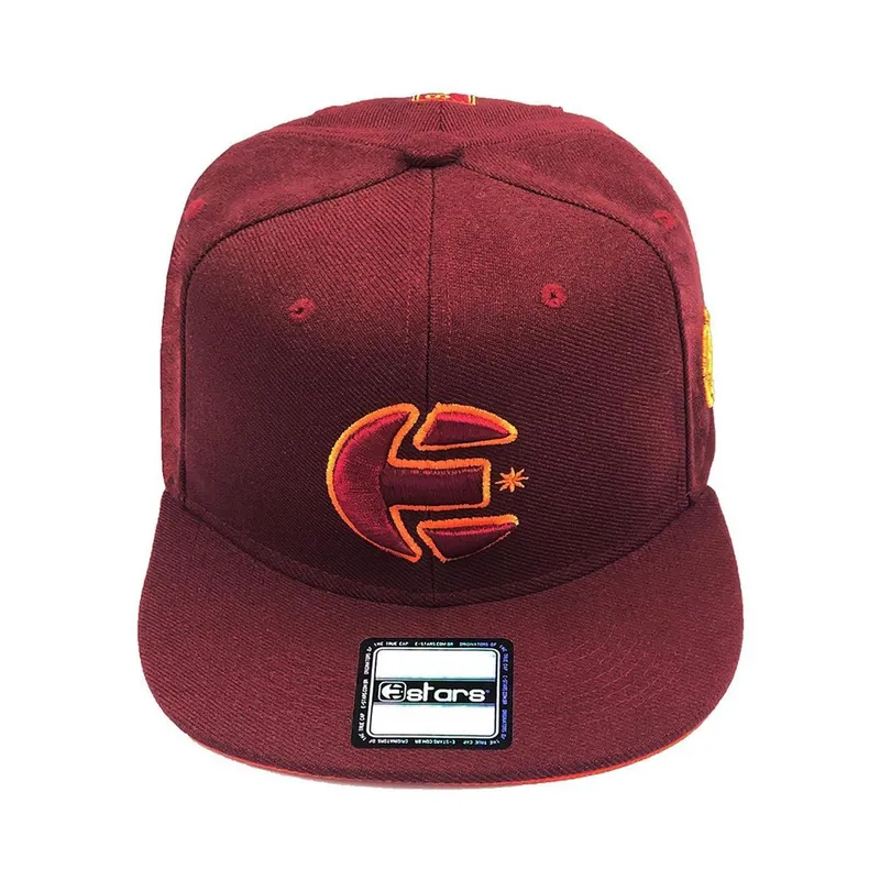 Boné Snapback Aba Reta Vinho Street Skate Est-162 E-stars