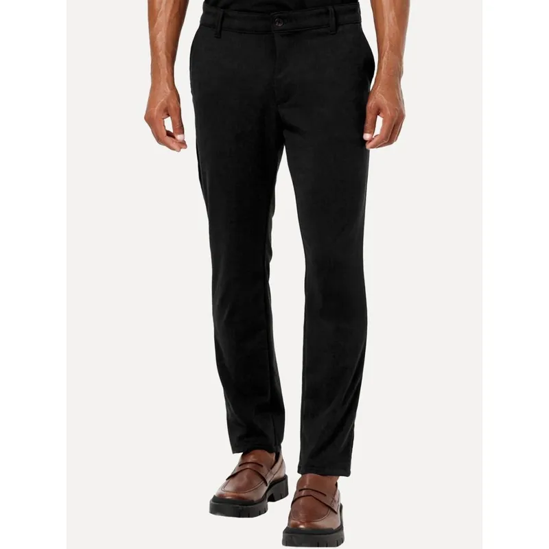 Calça King & Joe Masculina Malha Slim Comfort Alfa Preta
