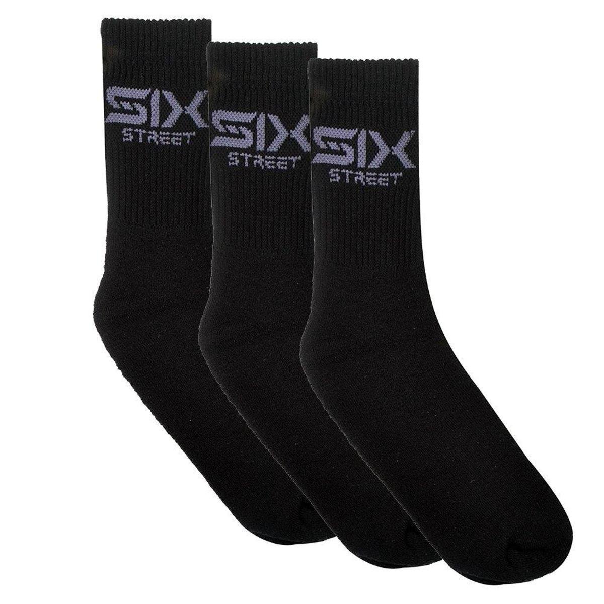 Kit Com 3 Pares De Meia Six Street