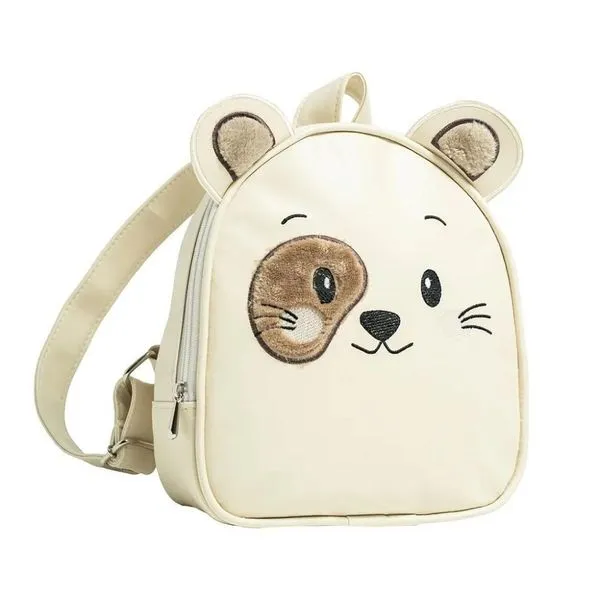Mochila de Passeio Hug Fun Cachorro Bege Único