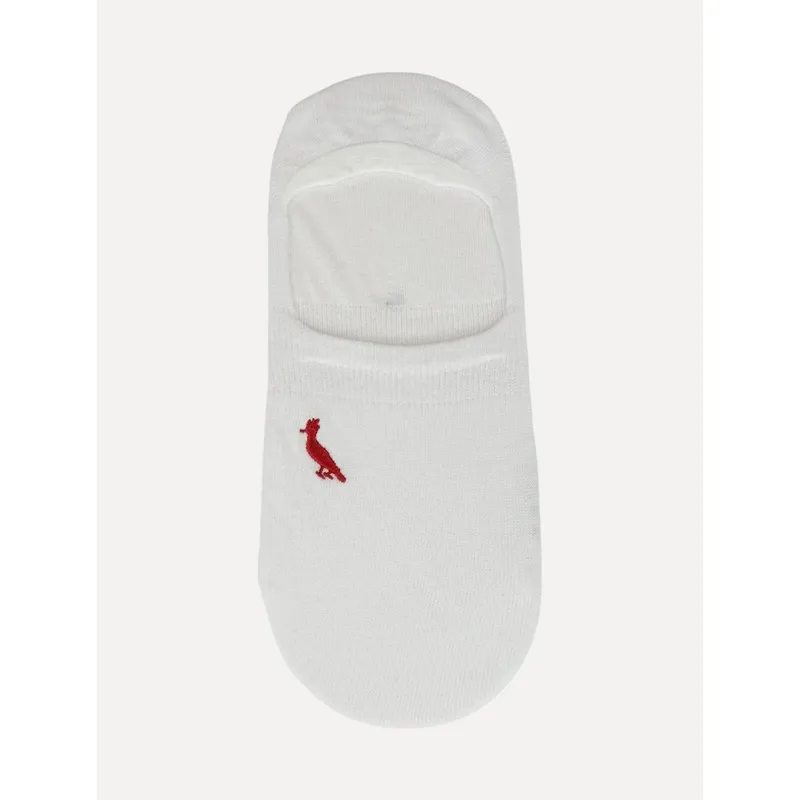 Meia Reserva Masculina Invisível Pica-Pau Bordado Branca