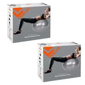 Kit 02 Bola Suíça De Ginástica Pilates 75cm Vollo - Acompanha Bomba