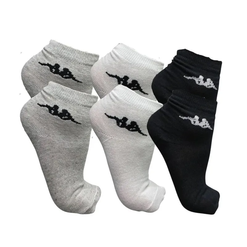 KIT 3 PARES MEIA CANO CURTO CASUAL ALGODÃO KAPPA TAM 34 39