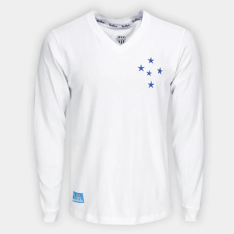 Camisa Cruzeiro RetrôMania Libertadores 1976 Manga Longa Masculina