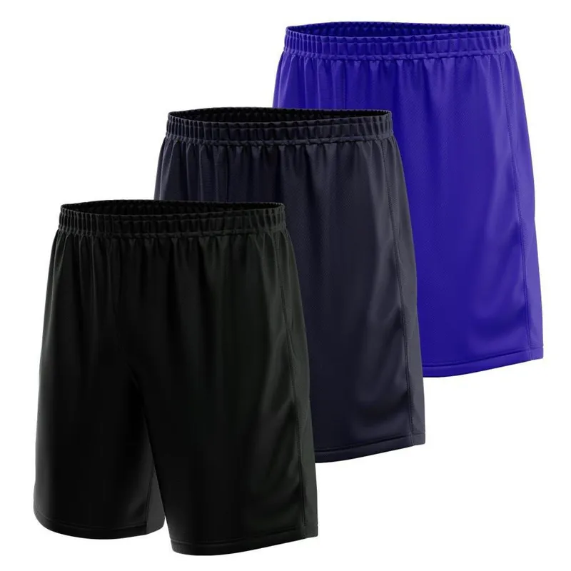 Kit 3 Calção Short Futebol Basquete Vôlei Bermuda Dry Treino Academia