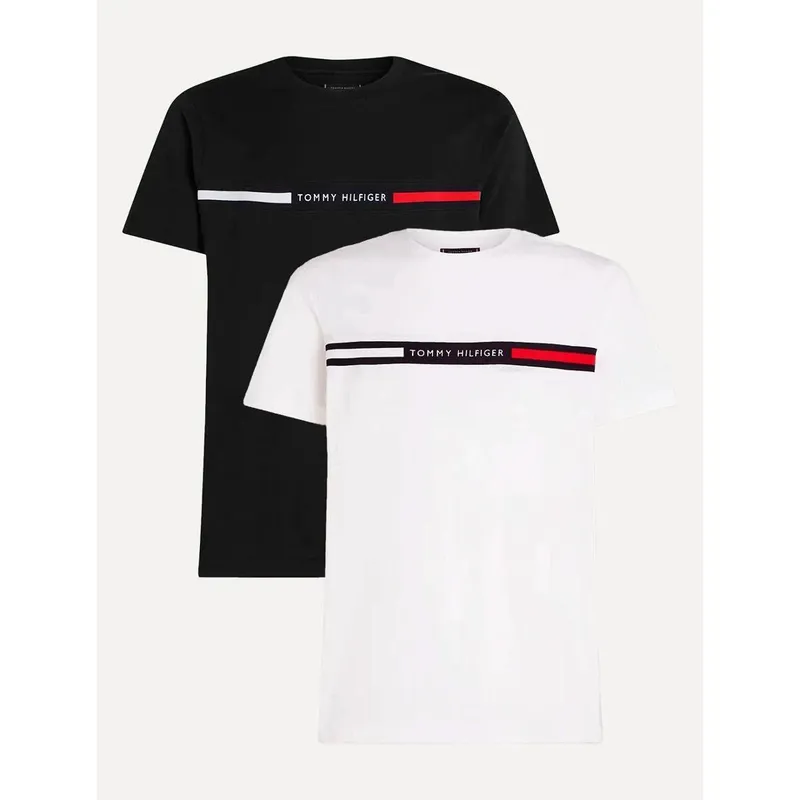 Kit 2 Camisetas Tommy Hilfiger | Chest Insert Logo Masculinas