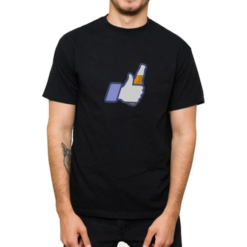 Camisa Camiseta Masculina Algodão Estampada Com Abrideira de Garrafa