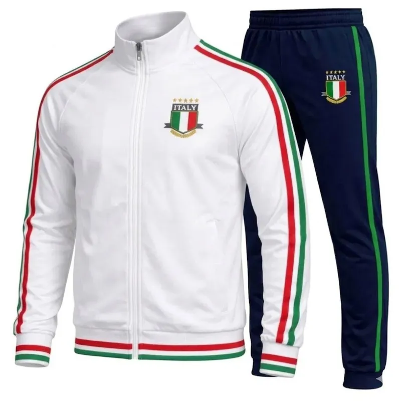 Agasalho Conjunto Itália Seleção Jaqueta Calça Copa Branco