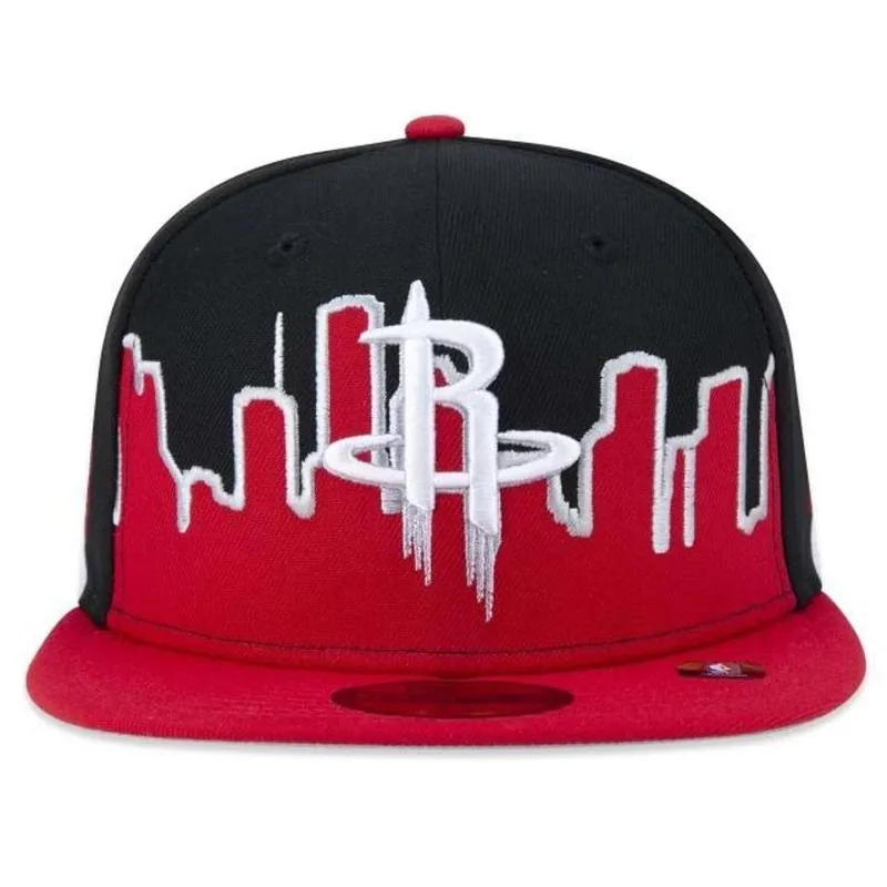 BONÉ NEW ERA 5950 HOUSTON ROCKETS TIP-OFF PRETO VERMELHO