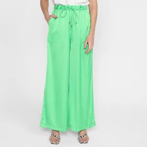 Calça Wide Leg Lança Perfume Amarração Feminina