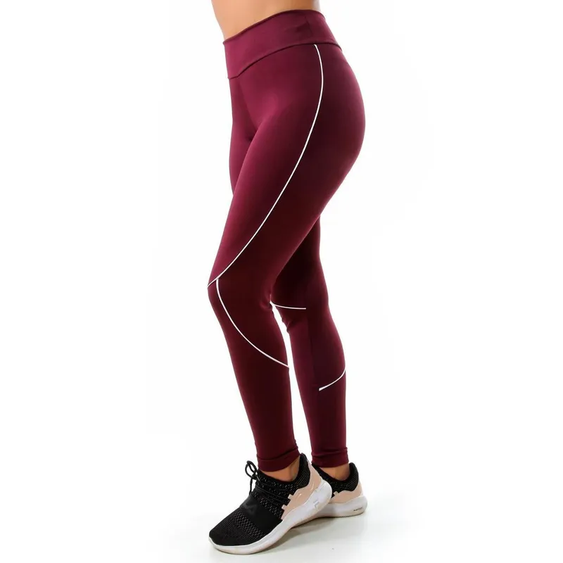 Calça Legging Detalhe em Vivo Feminina