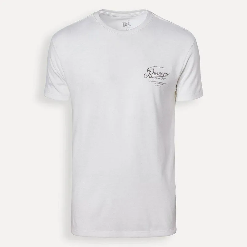 Camiseta Reserva Estampada Assina Peito Off White