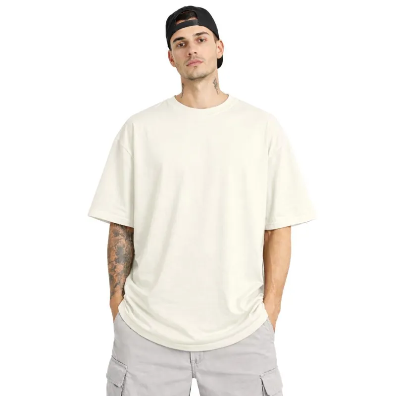 Camiseta Oversized de Algodão Masculina Ideal para Academia e Esportes Gola Redonda Lisa