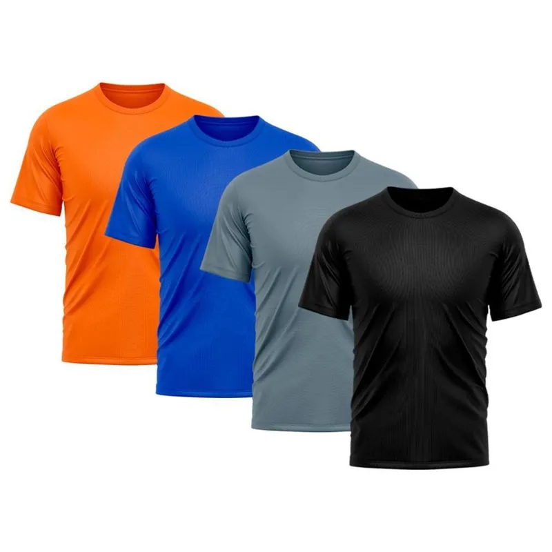Kit 4 Camiseta Masculina Dry Proteção Solar UV Básica Lisa Treino Academia Camisa Camisetas