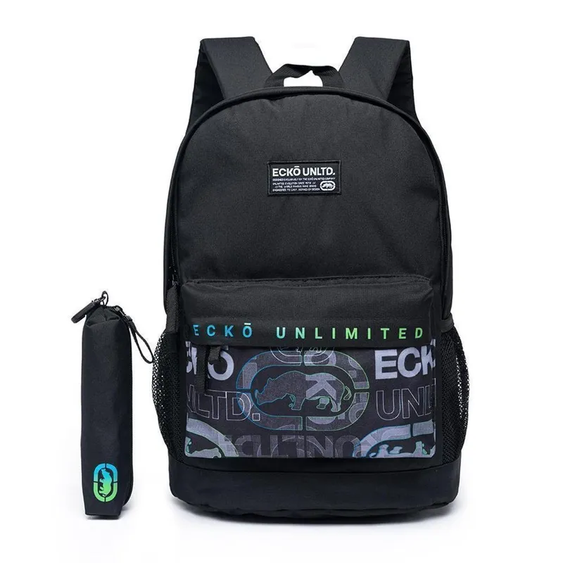 Mochila Ecko Estojo Escolar Bolsa Notebook 17 Litros Faculdade Resistente