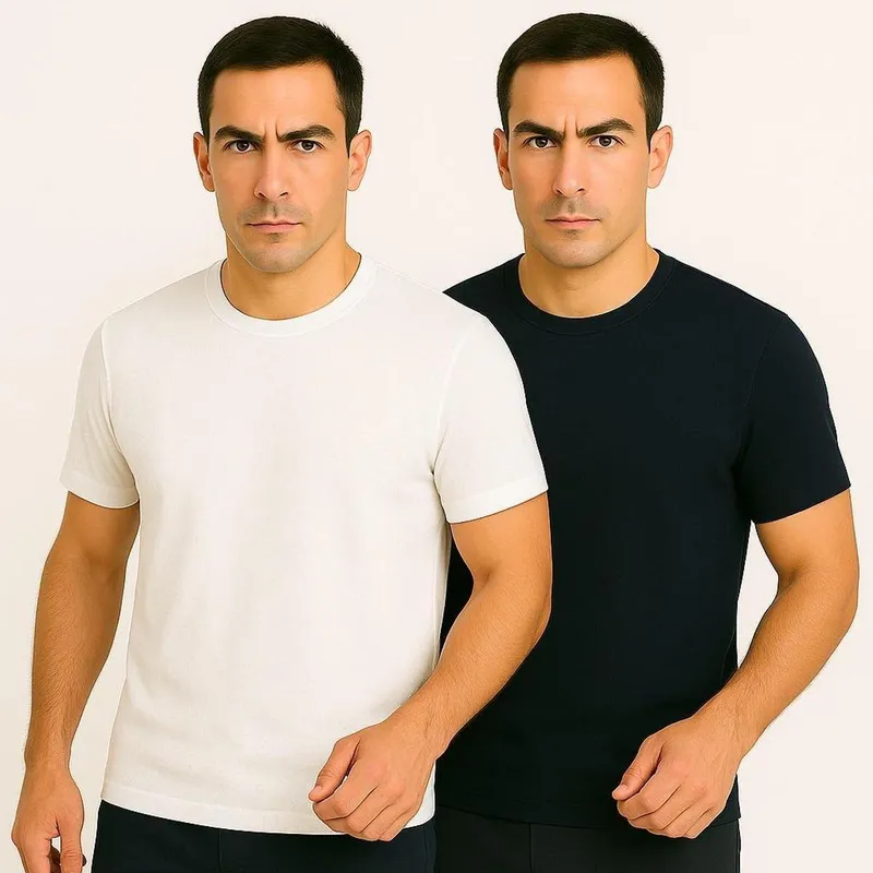 Kit 2 Camisetas Masculina Para Academia Corrida Caminhada Básica Dia A Dia Alta Qualidade