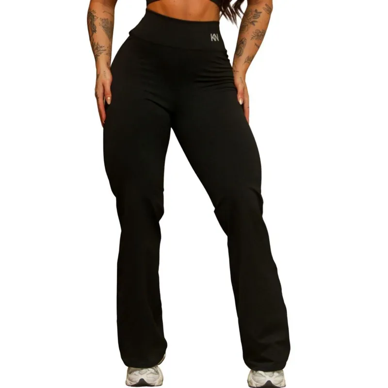 Calça Legging Flare Bailarina Cintura Alta Treino Academia