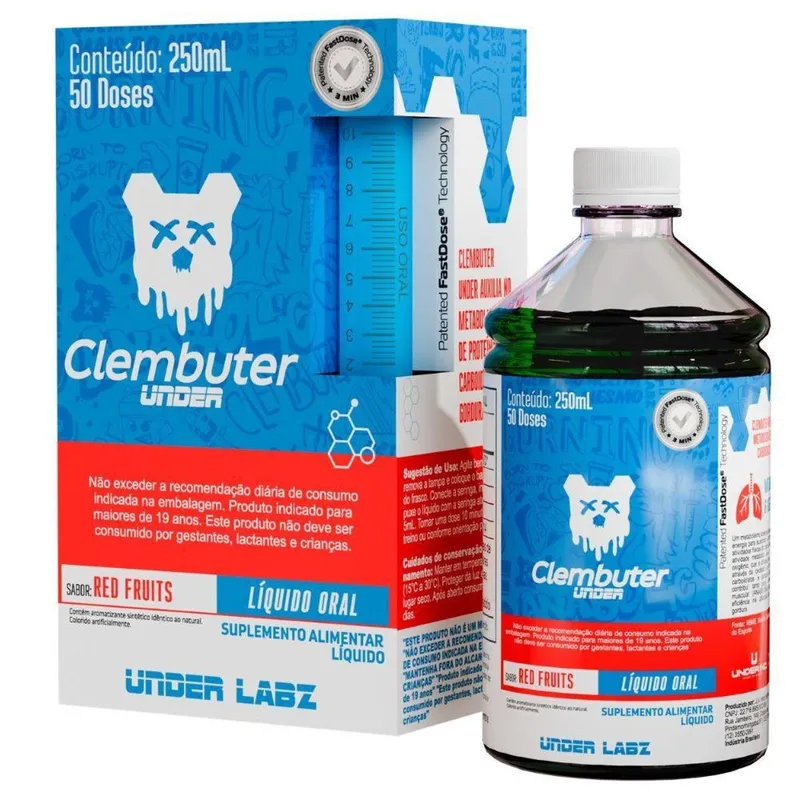 Pre Treino Clembuter Under Red Fruits 250ml - Under Labz
