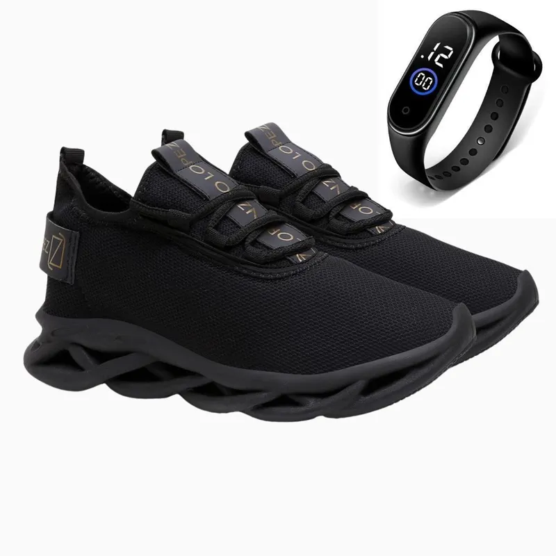 Tênis Masculino Esporte Academia Caminhada Fitness Gmm Shoes + Relógio