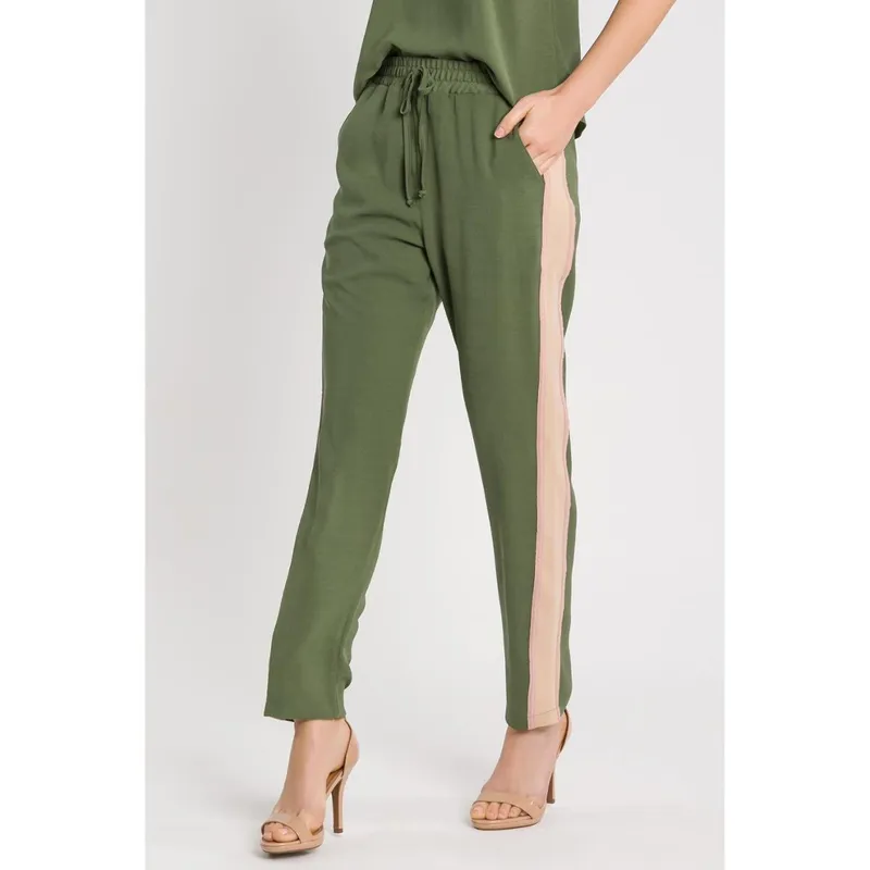 Calça Esportiva com Faixas Laterais Feminina