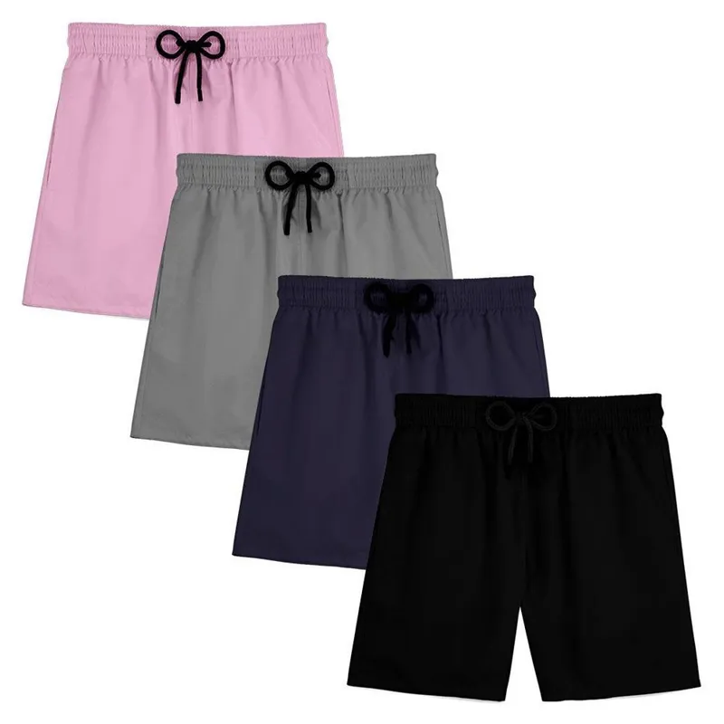 Kit 4 Short Masculino Bermuda Praia Verão Treino Esporte Mauricinho Tactel