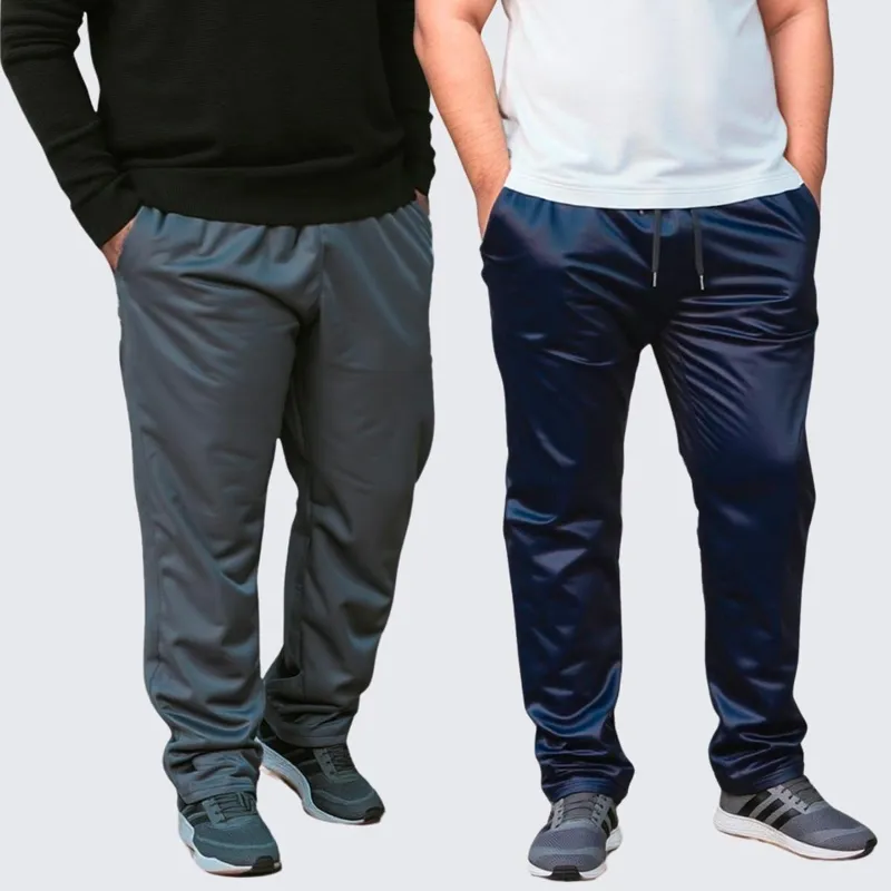 Kit 2 Calça Treino Plus Size Masculina Esporte Academia