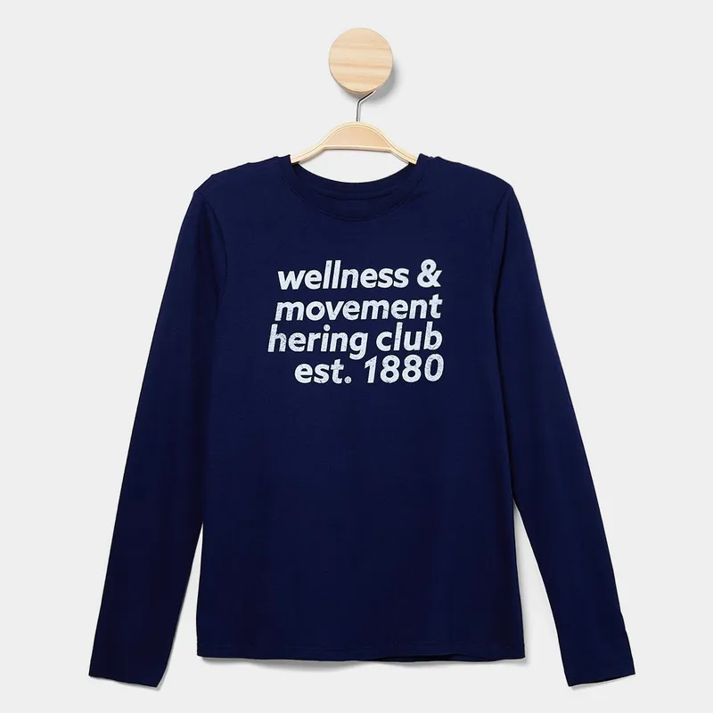 Camiseta Infantil Manga Longa Hering Casual Menino