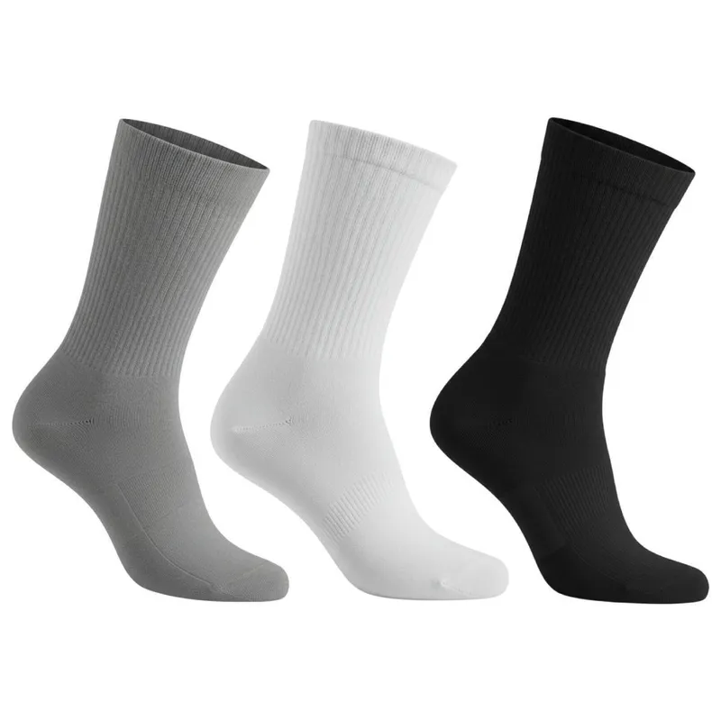 Kit 6 Pares Meias de Classic Cano Médio Casual Lisa Unissex Sortida