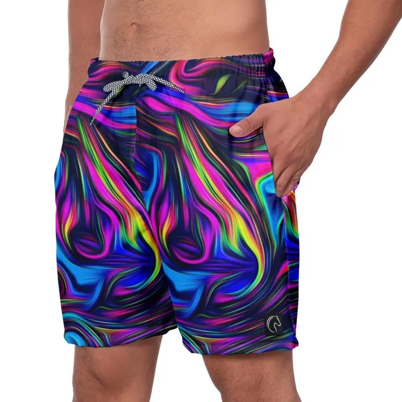 Short Praia Premium Masculino Academia Fitness Caminhada Psicodelic