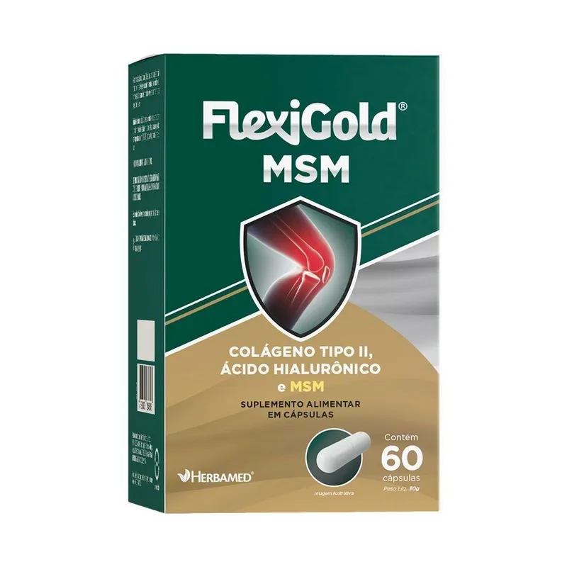 FlexiGold MSM - 60 Cápsulas - Herbamed