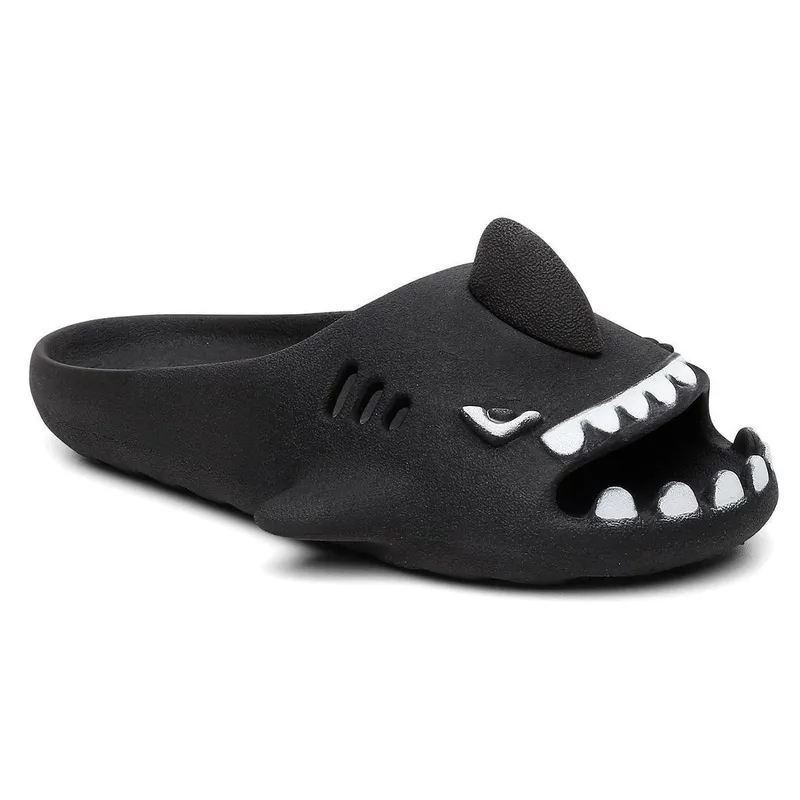 Chinelo Infantil Slide Sharky Fun Tubarão Divertido