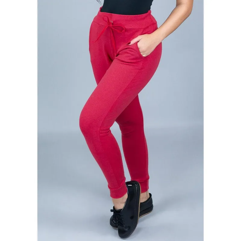 Calça Ribana Cintura Alta Moletom Mvb Modas Feminina